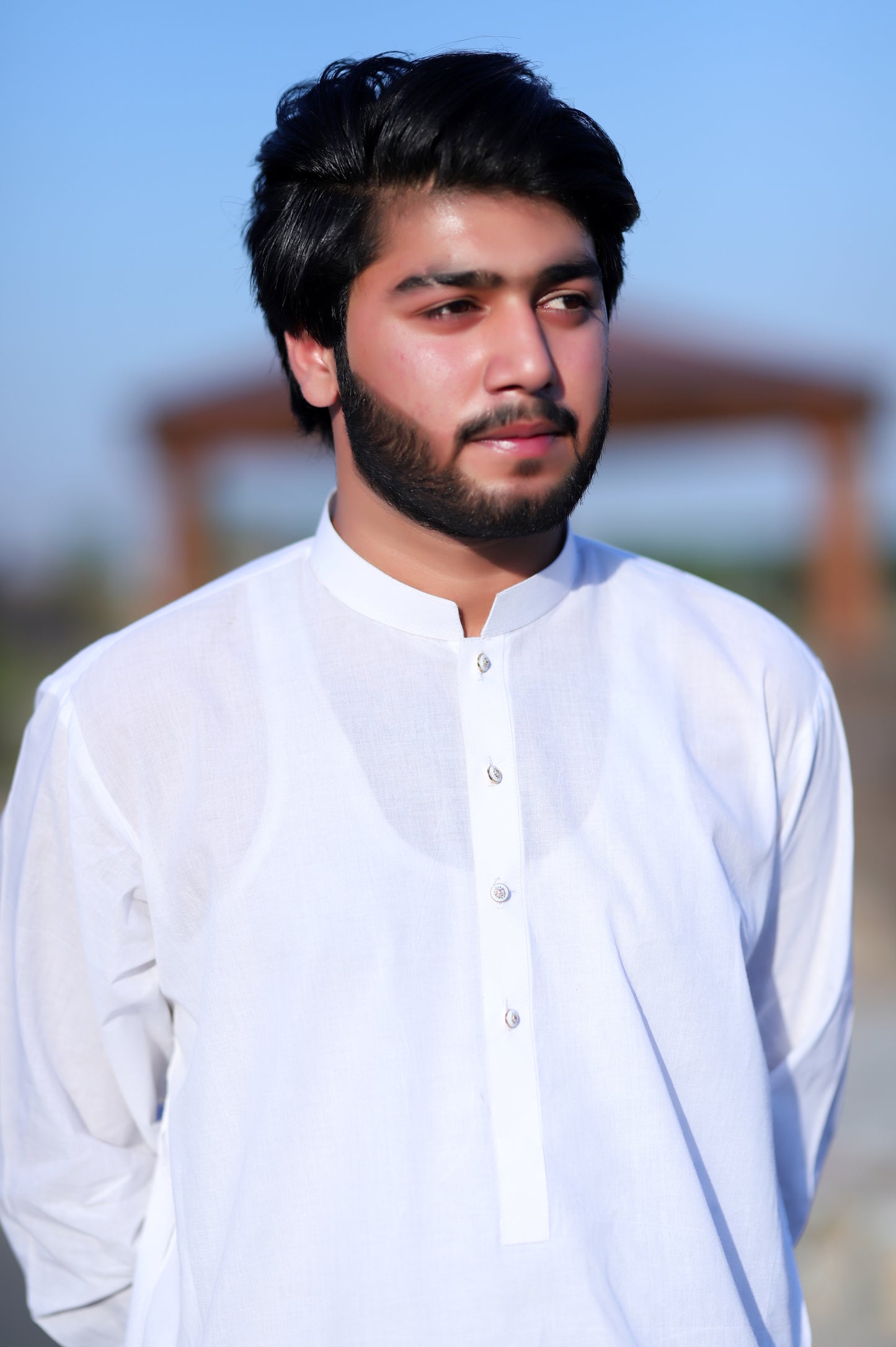 White Khaddar Shalwar Qameez