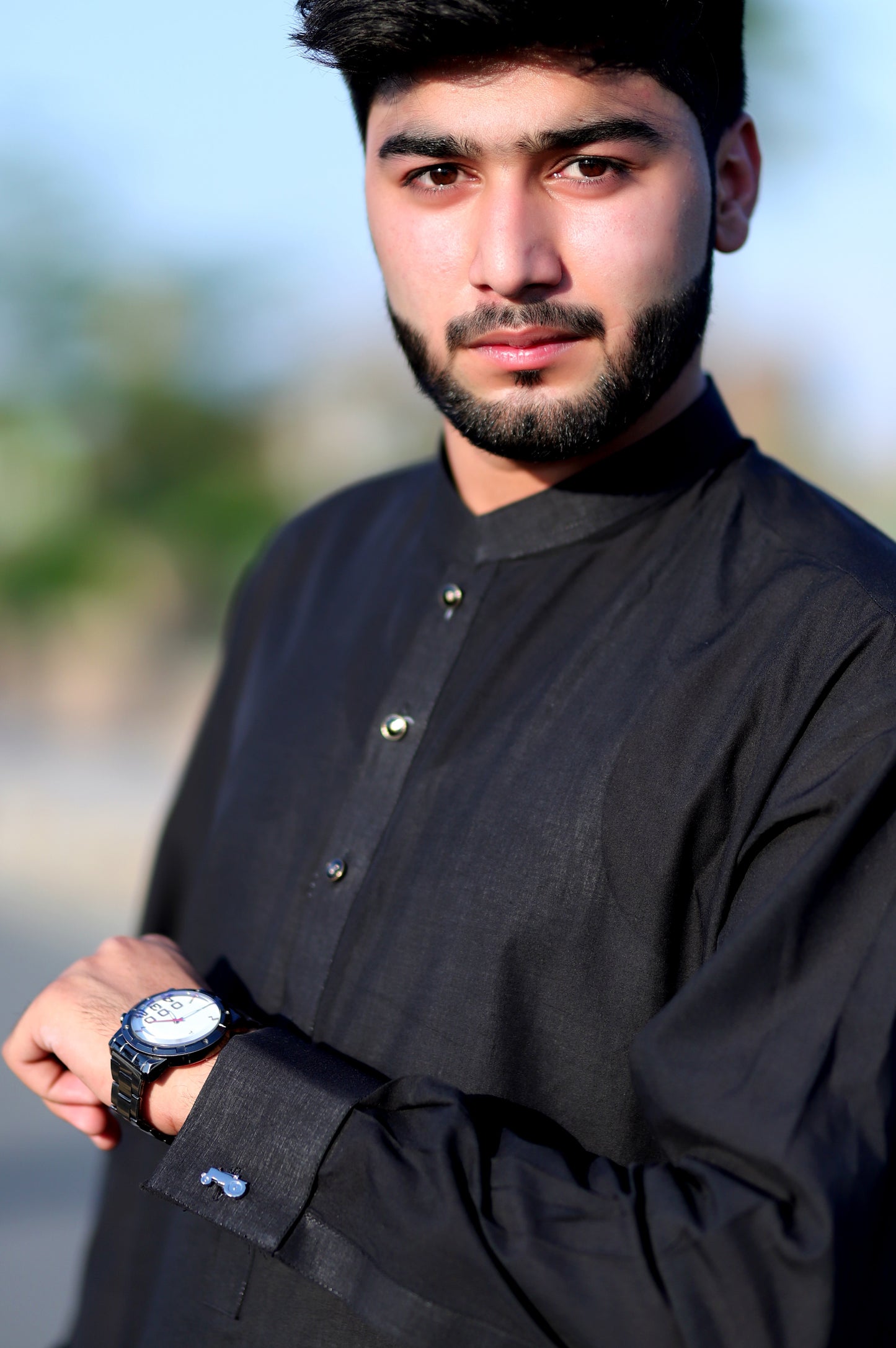 Black Khaddar Shalwar Qameez