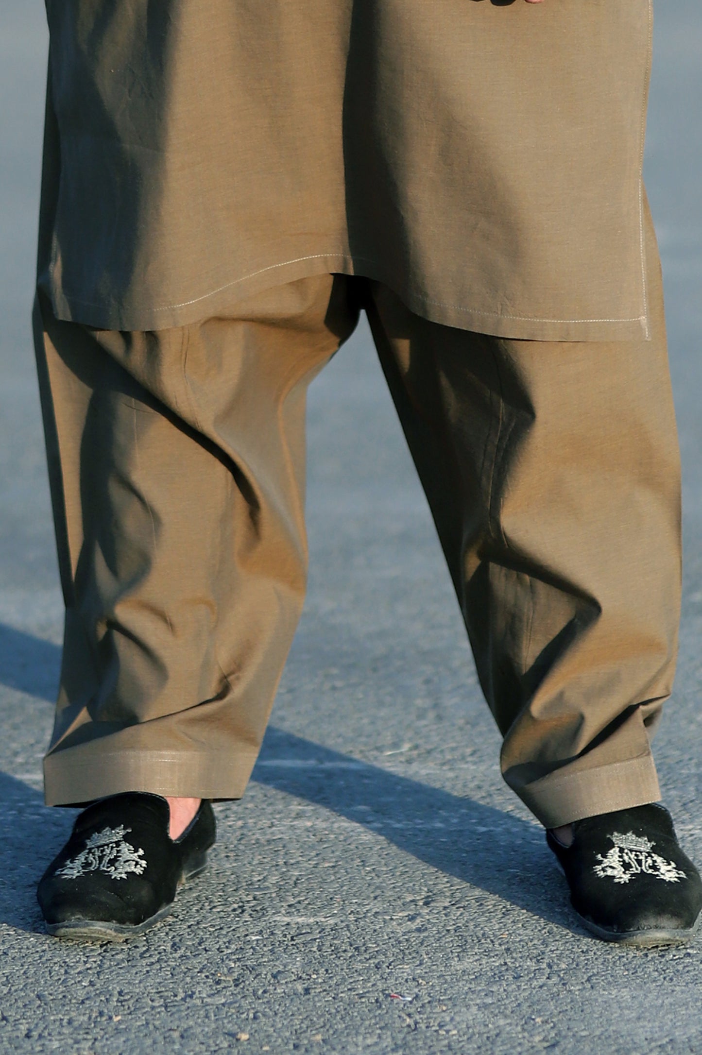 Brownish Green Khaddar Shalwar Qameez